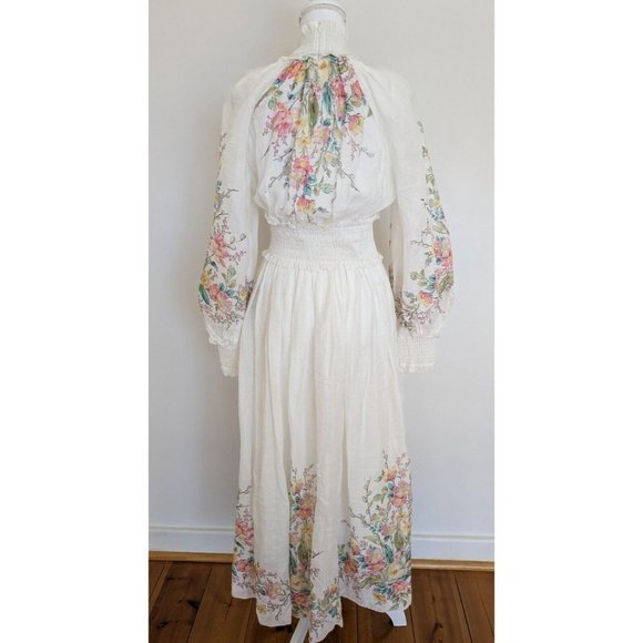 Zimmermann Zinnia Shirred Waist Long Dress - Picture 4 of 12